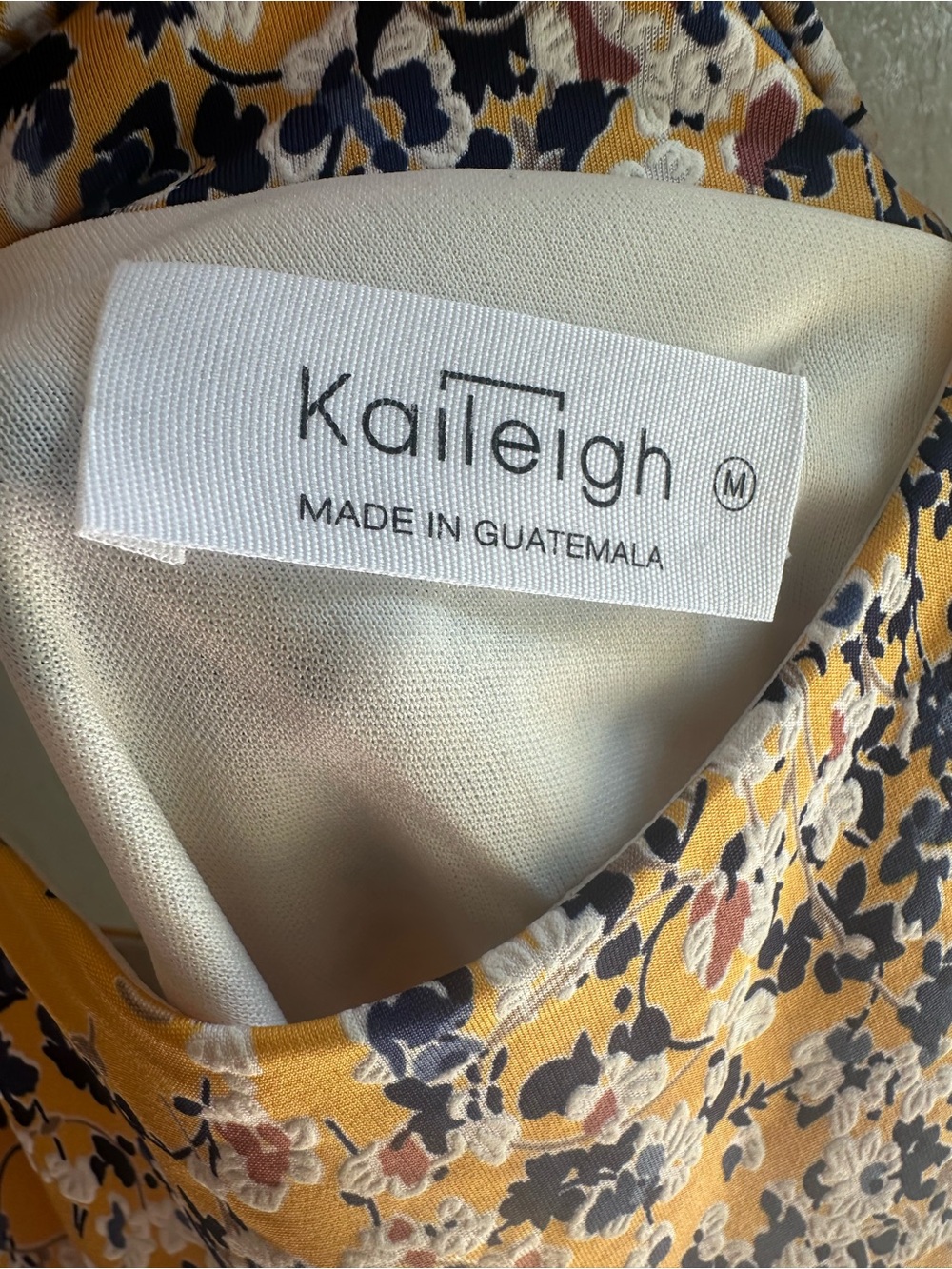 Kaileigh Mustard Yellow Floral Midi Dress